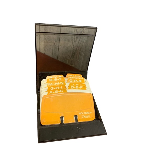 Vintage Rolodex Petite Complete Plastic Organizing Box W Phone Number Cards - Picture 2 of 6